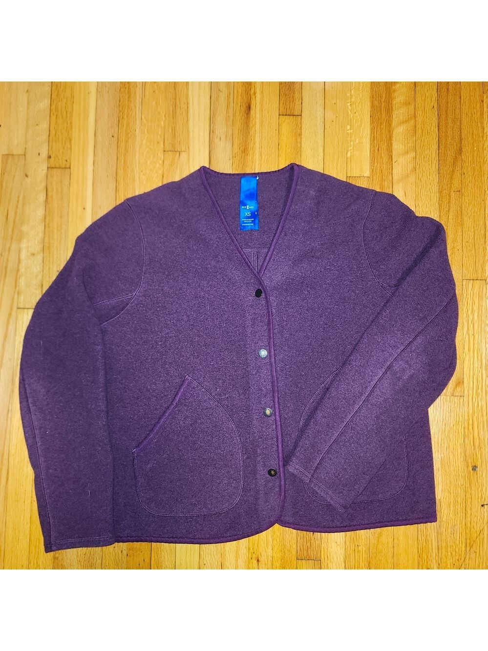 Kit and Ace Deep Purple Cardigan Sweater